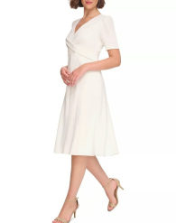 Женское платье Tommy Hilfiger с короткими рукавами 1159844462 (Молочный 6)