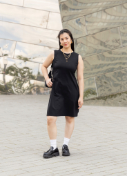 Жіноча коротка сукня Uniqlo 1159845070 (Чорний S)