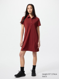 Жіноча коротка сукня-поло Uniqlo 1159846036 (Червоний S)