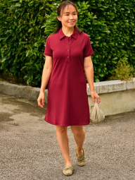 Женское короткое платье-поло Uniqlo 1159846036 (Красный S)