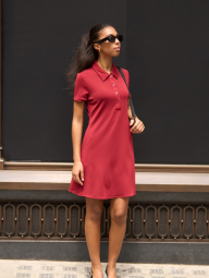 Женское короткое платье-поло Uniqlo 1159846036 (Красный S)