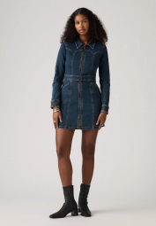 Женское джинсовое платье Levi's на молнии 1159846086 (Синий S)