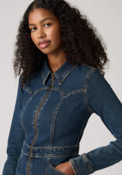 Женское джинсовое платье Levi's на молнии 1159846086 (Синий S)