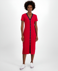 Женское платье Tommy Hilfiger в рубчик 1159848735 (Красный XS)