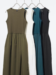 Комбіноване плаття-міді Uniqlo 1159849100 (Молочний L)