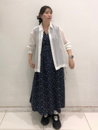 Хлопковое платье Uniqlo с принтом 1159850790 (Синий XL)