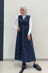 Хлопковое платье Uniqlo с принтом 1159850790 (Синий XL)