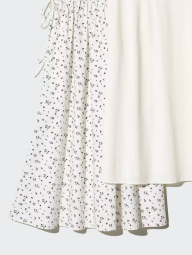 Хлопковое платье Uniqlo с принтом 1159851321 (Белый XS)