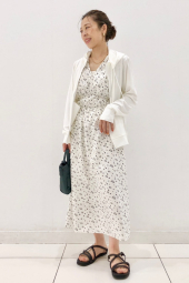 Хлопковое платье Uniqlo с принтом 1159851321 (Белый XS)