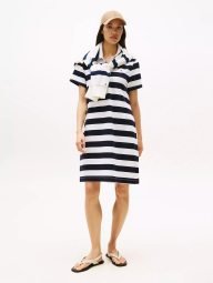 Женское платье-поло Tommy Hilfiger в полоску 1159851592 (Синий/Белый S)
