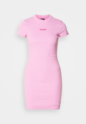 Женское эластичное платье Tommy Hilfiger в рубчик 1159852551 (Розовый L)