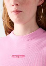 Женское эластичное платье Tommy Hilfiger в рубчик 1159852551 (Розовый L)