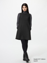 Женское короткое платье Uniqlo 1159852575 (Черный XS)