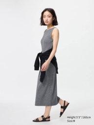 Жіноча еластична сукня Uniqlo зі вшитими чашками 1159852917 (Сірий S)