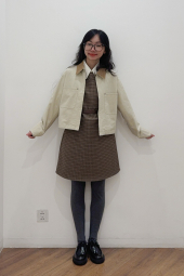 Женское короткое платье Uniqlo 1159853343 (Коричневый S)