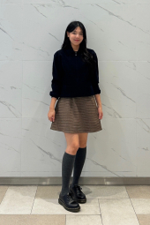 Женское короткое платье Uniqlo 1159853343 (Коричневый S)