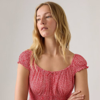 Легкое женское платье Levi's с принтом 1159854295 (Красный S)