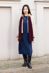 Платье из пряжи Soufflé от Uniqlo 1159855327 (Синий XS)