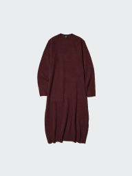 Платье из пряжи Soufflé от Uniqlo 1159855596 (Бордовый L)