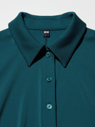 Женское короткое платье-поло Uniqlo 1159855901 (Зеленый M)