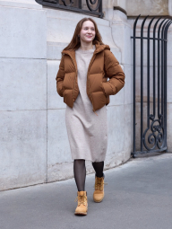 Платье из пряжи Soufflé от Uniqlo 1159856463 (Бежевый S)