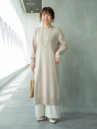 Платье из пряжи Soufflé от Uniqlo 1159856463 (Бежевый S)