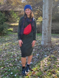 Платье из пряжи Soufflé от Uniqlo 1159856473 (Зеленый M)