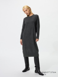 Платье из пряжи Soufflé от Uniqlo 1159856476 (Серый S)