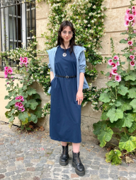 Женское платье-футболка AIRism UNIQLO 1159856928 (Синий M)