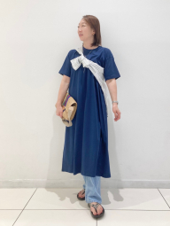 Женское платье-футболка AIRism UNIQLO 1159856928 (Синий M)