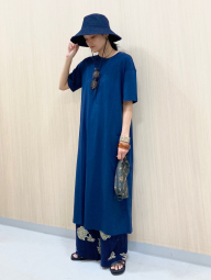 Женское платье-футболка AIRism UNIQLO 1159856928 (Синий M)