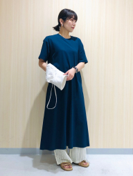 Женское платье-футболка AIRism UNIQLO 1159856928 (Синий M)