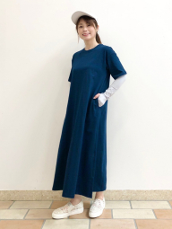 Женское платье-футболка AIRism UNIQLO 1159856928 (Синий M)