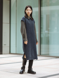 Вовняна сукня Uniqlo без рукавів 1159857890 (Синій S)