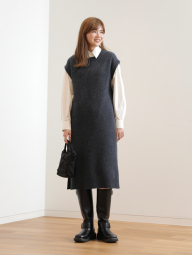 Вовняна сукня Uniqlo без рукавів 1159857890 (Синій S)