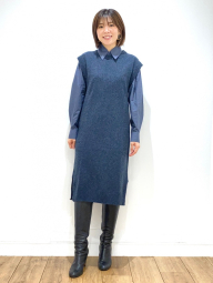 Вовняна сукня Uniqlo без рукавів 1159857890 (Синій S)