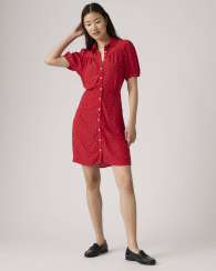 Легкое женское платье Levi's с принтом 1159857909 (Красный XL)