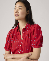 Легкое женское платье Levi's с принтом 1159857909 (Красный XL)