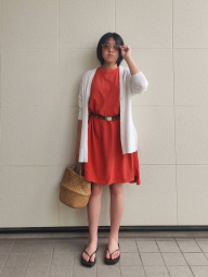 Женское платье-футболка JW Anderson UNIQLO 1159974128 (Оранжевый L)