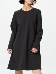 Женское платье-мини UNIQLO эластичное 1159988919 (Черный L)