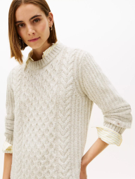 Женское вязаное платье Tommy Hilfiger с блеском 1162785256 (Молочный XL)