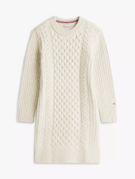 Женское вязаное платье Tommy Hilfiger с блеском 1162785256 (Молочный XL)