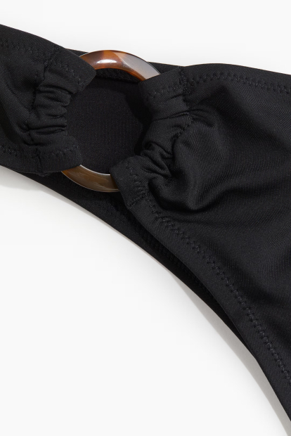 Женские плавки бразильяна H&M с декоративным кольцом 1159842207 (Черный S)