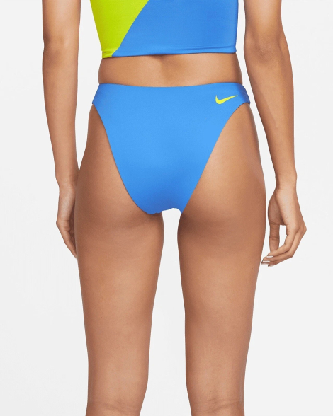 Жіночі плавки бікіні Nike двосторонні 1159845031 (Синій/Зелений M)