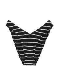 Женские плавки бразильяны Victoria's Secret из жатой ткани 1162433529 (Черный/Белый M/L)