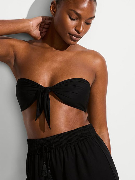 Пляжный топ-бандо Victoria's Secret с завязкой 1159847117 (Черный M)