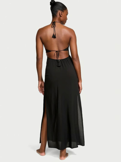 Пляжное макси-платье Victoria's Secret 1159847211 (Черный XL)