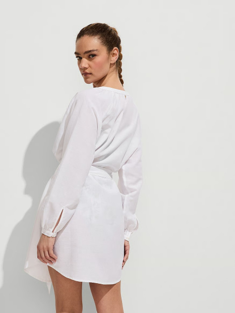 Короткое платье Victoria's Secret на пуговицах 1159863682 (Белый XL)