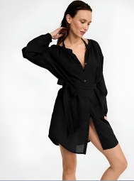 Короткое платье Victoria's Secret на пуговицах 1159857624 (Черный XL)