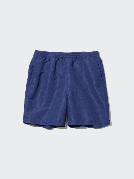 Мужские шорты для плавания UNIQLO на завязках 1159793230 (Синий, S)